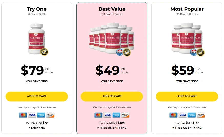 ReduBurn Official Price Packages and Discount Offers